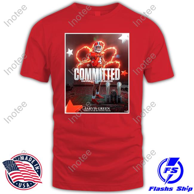 Committed University Of Clemson Jarvis Green Three Star Running Back Shirt Jarvis Green