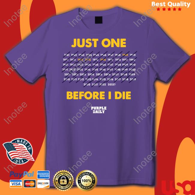 Phil Mackey Just One Before I Die 2023 Purple Daily Tee Philmackey