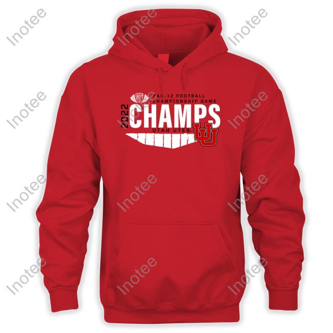 Official Utah Utes 2022 Pac-12 Football Conference Champions Hoodie