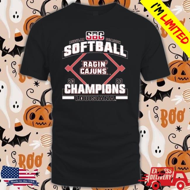 Louisiana Ragin’ Cajuns Blue 84 2023 Sun Belt Softball Regular Season Champions Shirt