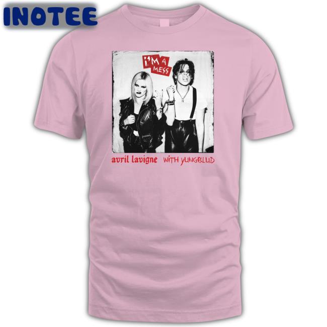 AvrilLavigne Store I'm A Mess Avril Lavigne With Yungblud Tee Shirt
