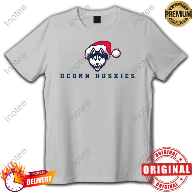 Uconn Huskies Logo With Santa Hat Sweatshirt