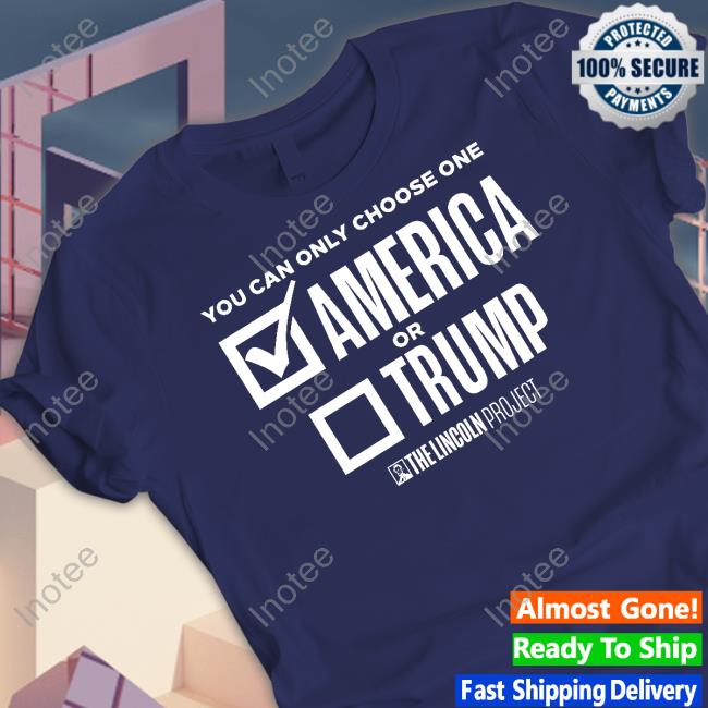 Lincolnproject Store You Can Only Choose One America Or Trump Hoodie Projectlincoln