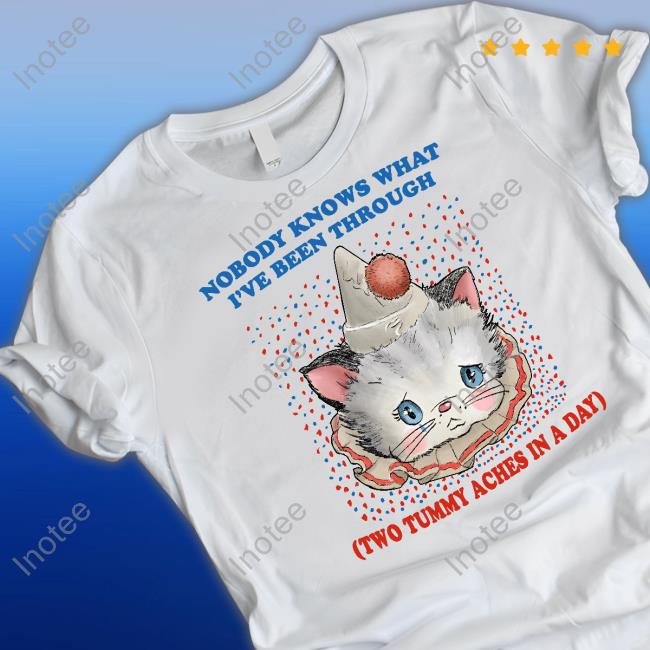 Nobody Knows What I've Been Through Two Tummy Aches In A Day Tee Shirt Jmcgg