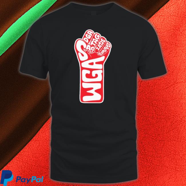 Wga Strike Shirts Store Fist Of Solidarity Dga Tag Shirt
