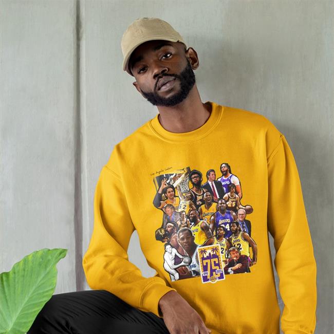Los Angeles Lakers 75Th Anniversary Long Sleeve Tee Shirt