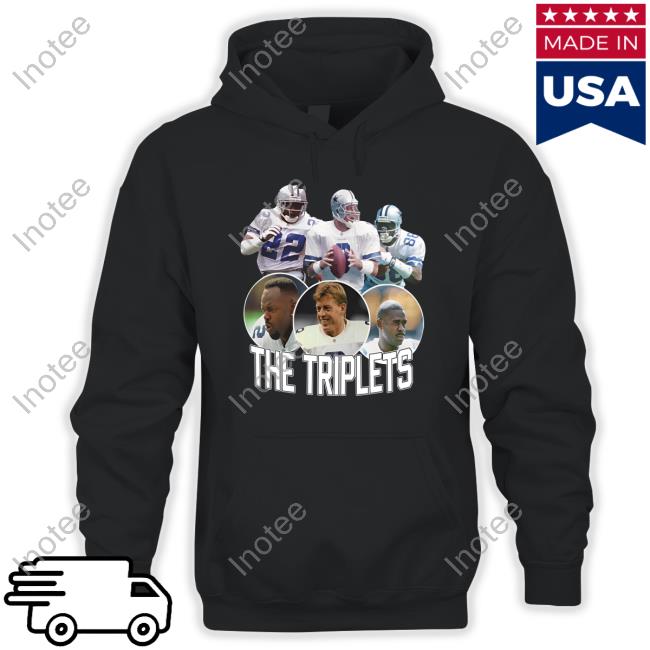 The Triplets Emmitt Smith Troy Aikman And Michael Irvin Hoodie