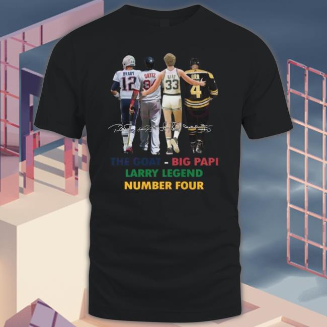 Original The Goat Big Papi Larry Legend Number Four Shirt