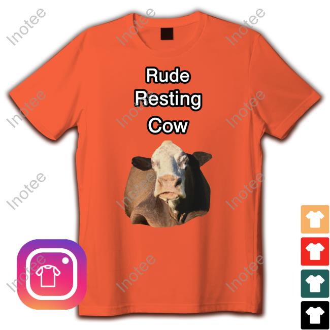 Undertimeslopper Rude Resting Cow Shirts