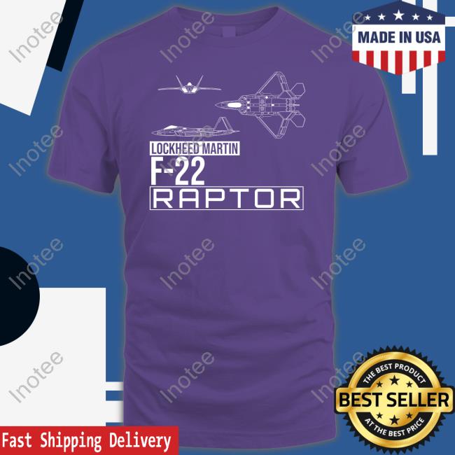 Acepilot Apparel Store Lockheed Martin F-22 Raptor Long Sleeve Tee