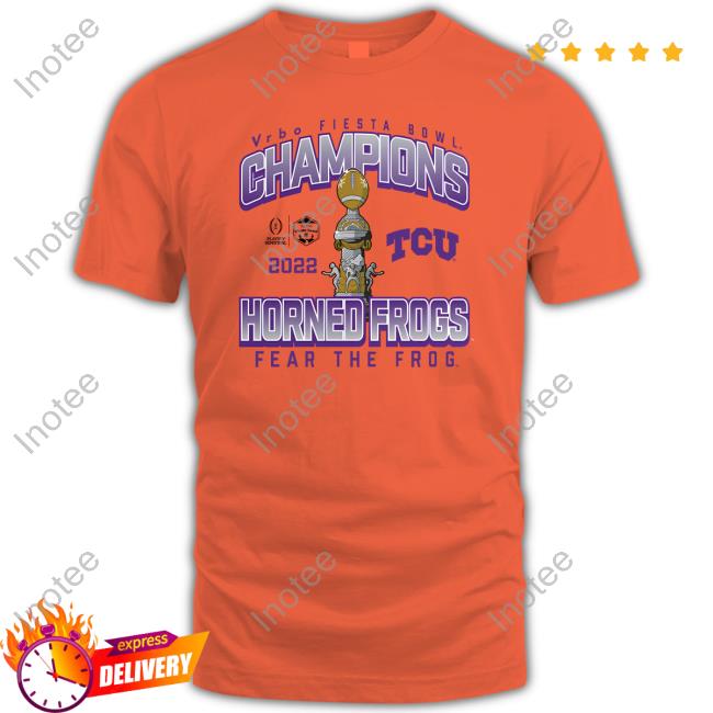 Tcu Horned Frogs Fanatics Branded College Football Playoff 2022 Fiesta Bowl Champions Hometown Celebration Tee Shirt