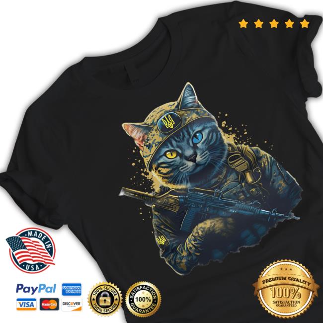Ukraine Cat Military Warrior Shirt