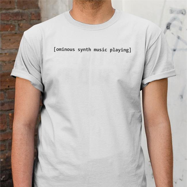 Comfortcharacterapparel Ominous Synth Music Playing T Shirt