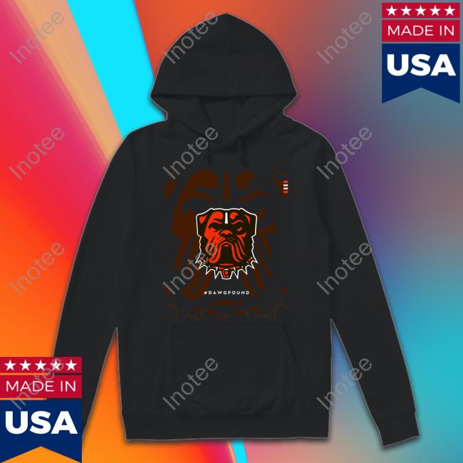 Cleveland Browns Dawg Pound New Official Dog Logo Long Sleeve Tee Shirt