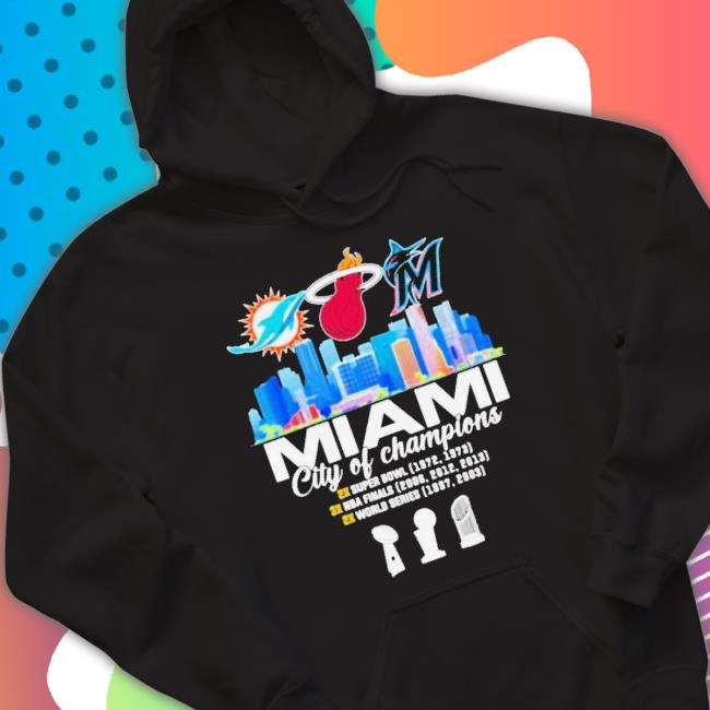 Official Miami City Of Champion Dolphins Heat Marlins shirt Official Miami City Of Champion Dolphins Heat Marlins shirt