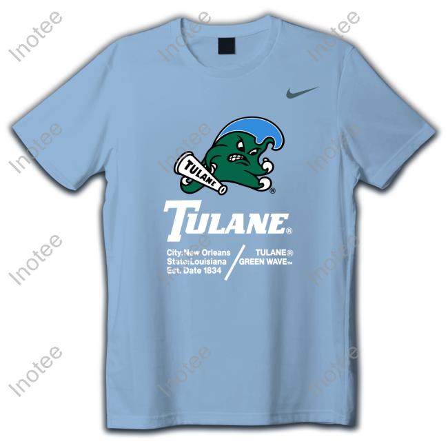 patrick johnson tulane city new orleans state louisiana est date 1834 tulane green wave tee