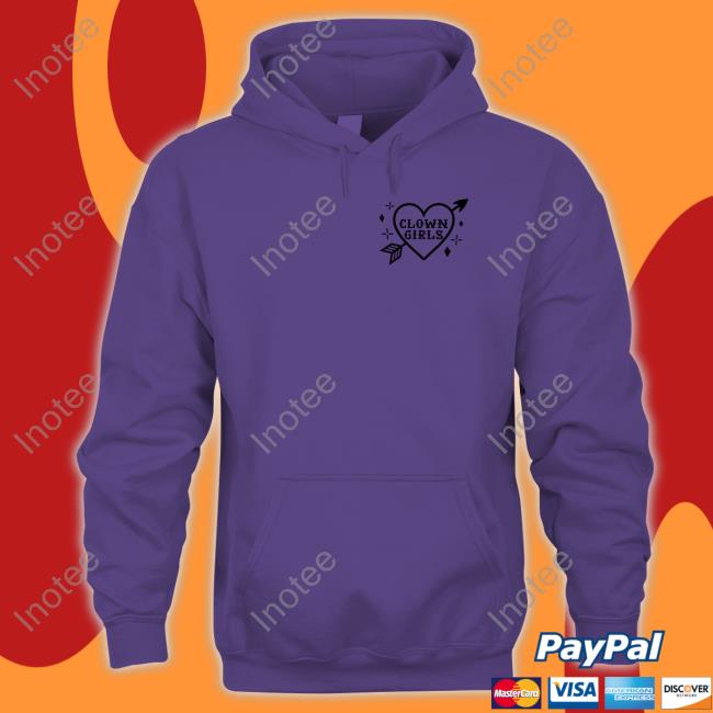 Clown Girls Tattoo Heart Hooded Sweatshirt