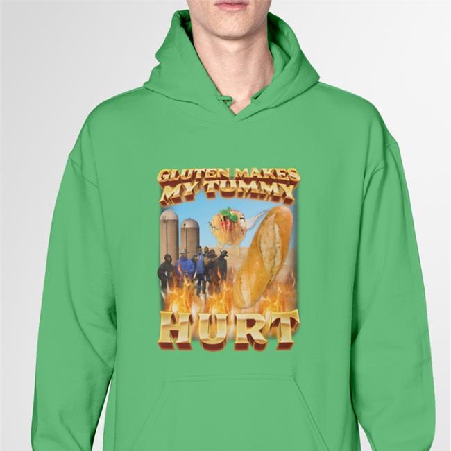 Swag Stimulus Merch Gluten Makes My Tummy Hurt Tee Shirt