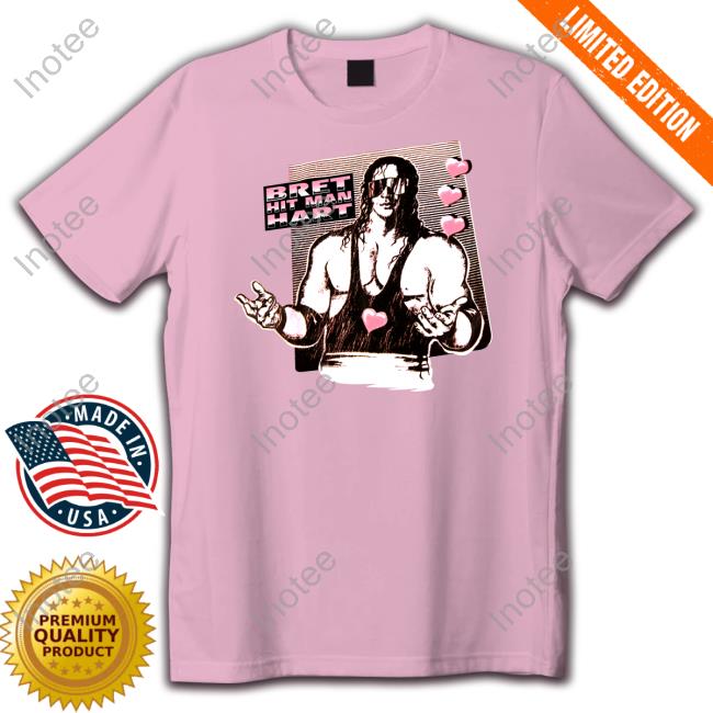 Uncle Dax Ftr Wearing Bret The Hitman Hart 1990 Wwf Long Sleeve T Shirt