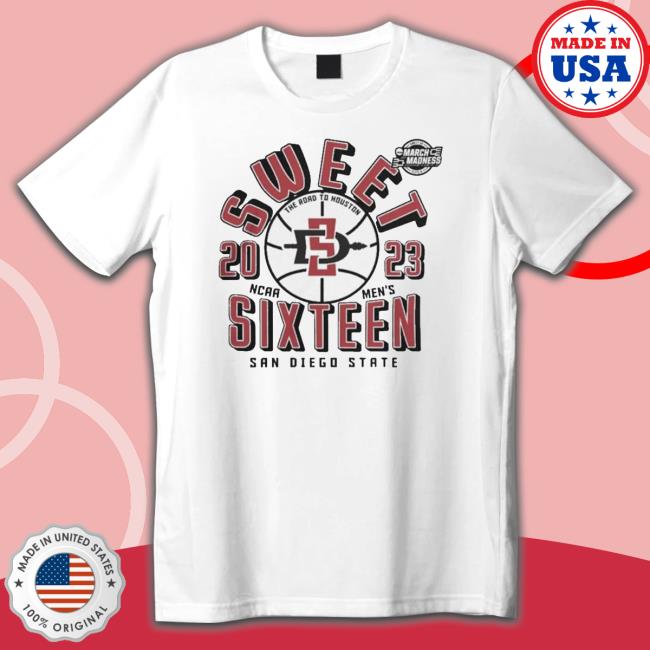 2023 Sweet 16 San Diego State Men's Basketball The Road To Houston shirt, hoodie, tank top, sweater and long sleeve t-shirt
