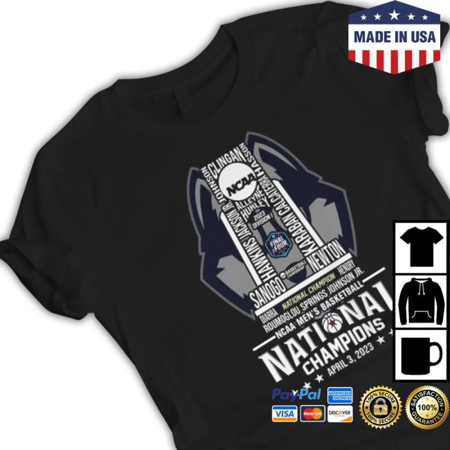 Uconn Huskies National Champions Ncaa Men’S Basketball Trophy 2023 shirt