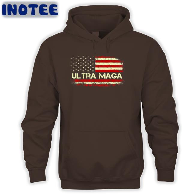 Ultra Maga Proud Anti Biden Us Flag Pro Trump 2024 Tee Donald J.Trump