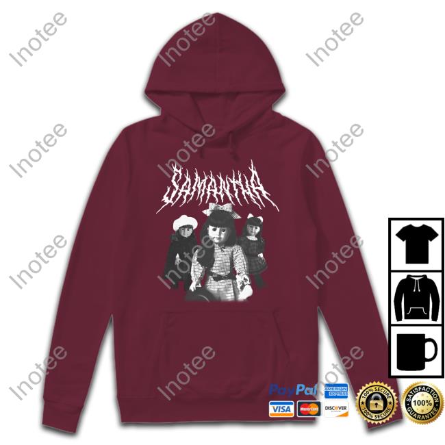 Samantha Heavy Metal Hoodied Sweatshirt Dopamine Goods Merch Dopamine Goods Merch Samantha Heavy Metal Tee