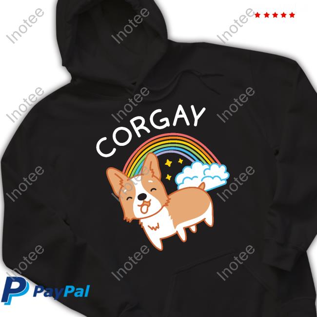 Corgay Rainbow Corgi Long Sleeve Tee Shirt