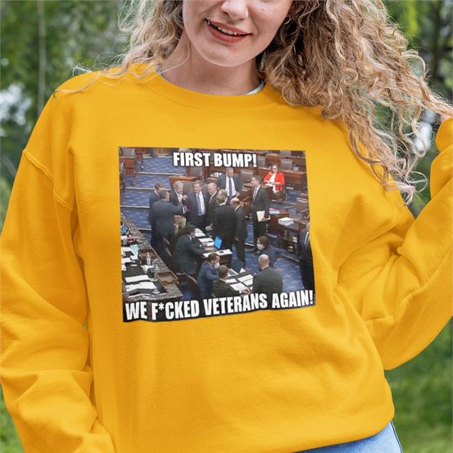 Aunt Crabby Calls Bullshit First Bump We Fucked Veterans Again T Shirt Senate Democrats
