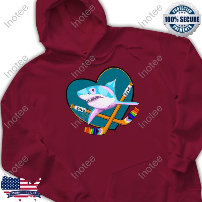 Sharksproshop Store San Jose Sharks Pride Night Logo Hoodie San Jose Sharks Pride Night Logo T-Shirt