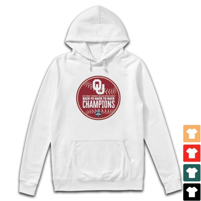 Oklahoma Sooners Softball 2023 Women’S College World Series Back 2 Back 2 Back Champions shirt