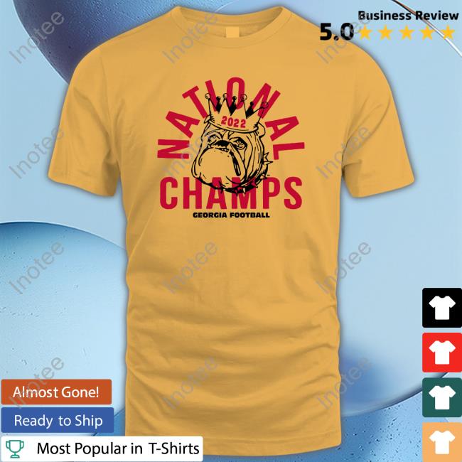 Georgia 2022 National Champs Crown Sweatshirt Georgia 2022 National Champs Crown Tee Shirt