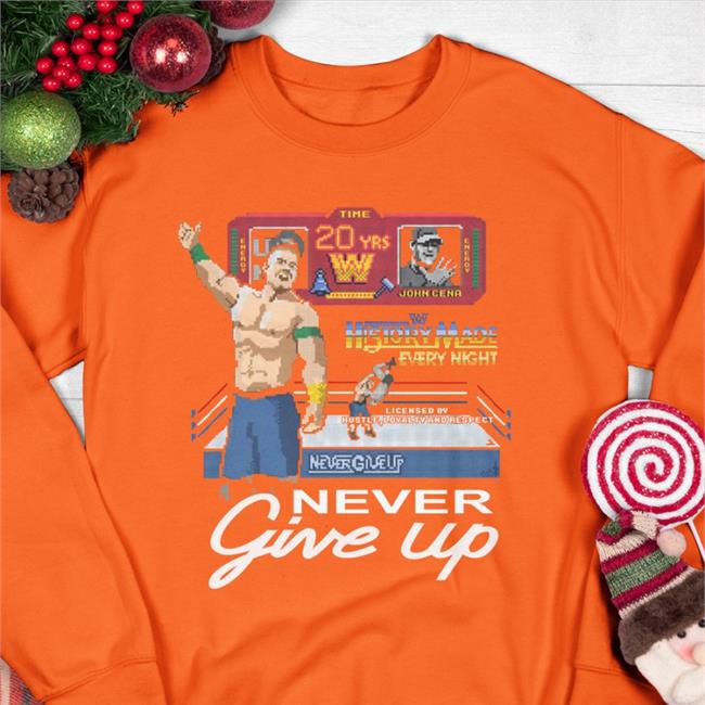 Wwe Shop John Cena 20 Years Never Give Up Authentic T Shirt