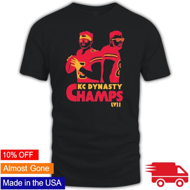 Original Super Bowl Lvii Champions Kc Dynasty Champs Mahomes Kelce Kansas City Football shirt
