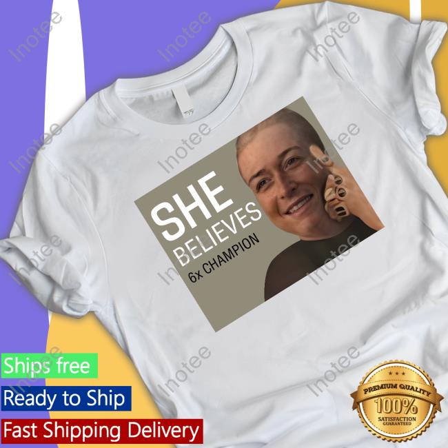 She Believes 6X Champion Tee Shirt U.S. Women's National Soccer Team