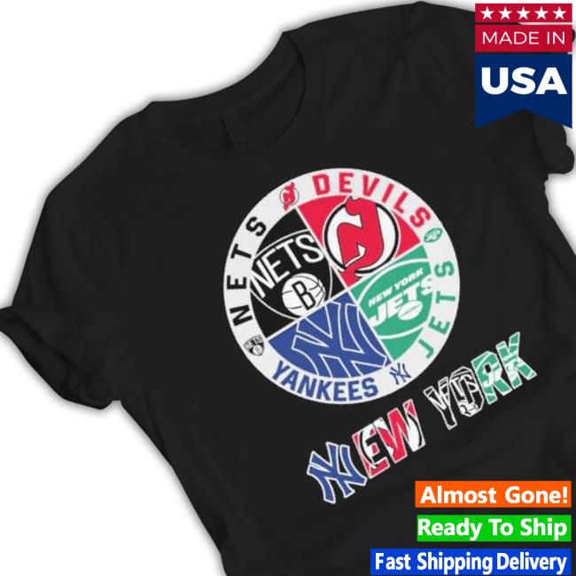 New York Nets New Jersey Devils New York Jets New York Yankees New York City 2023 Logo shirt