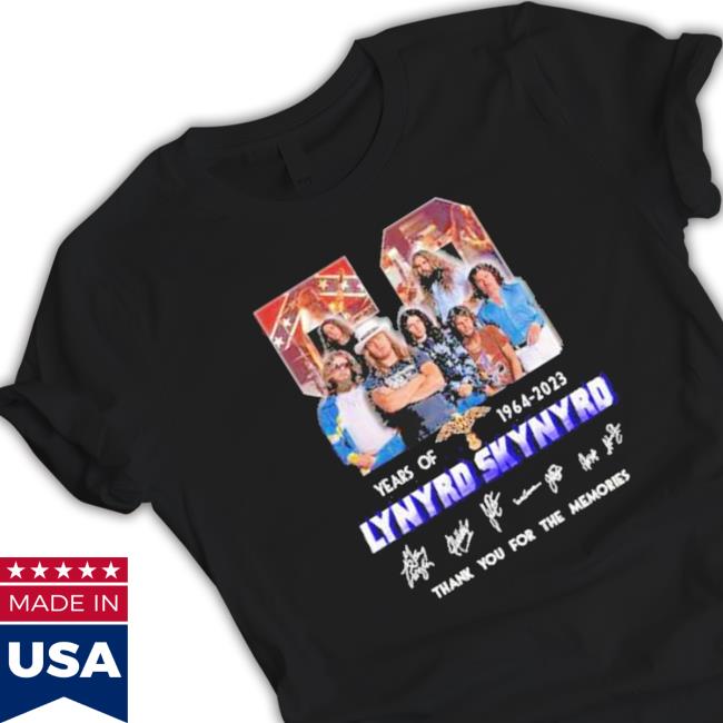 59 Year Of 1964 – 2023 Lynyrd Skynyrd Thank You For The Memories Signatures Hoodie