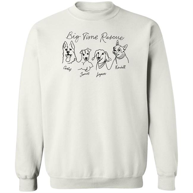 Bigtimerush Store Big Time Rescue Dog Sweatshirt Wags And Walks