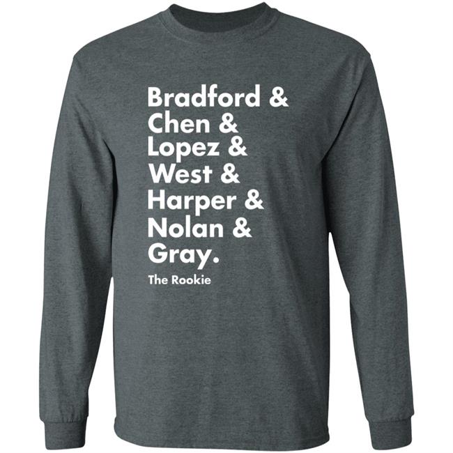 Bradford Chen Lopez West Harper Nolan Gray Shirt Shop Talk Podcast The Rookie Squad Goals T Shirt Hoodie Sweatshirt Bradford Chen Lopez West Harper Nolan Gray Shirt Shop Talk Podcast The Rookie Squad Goals T Shirt Hoodie Sweatshirt