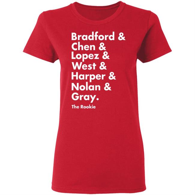 Bradford Chen Lopez West Harper Nolan Gray Shirt Shop Talk Podcast The Rookie Squad Goals T Shirt Hoodie Sweatshirt Bradford Chen Lopez West Harper Nolan Gray Shirt Shop Talk Podcast The Rookie Squad Goals T Shirt Hoodie Sweatshirt