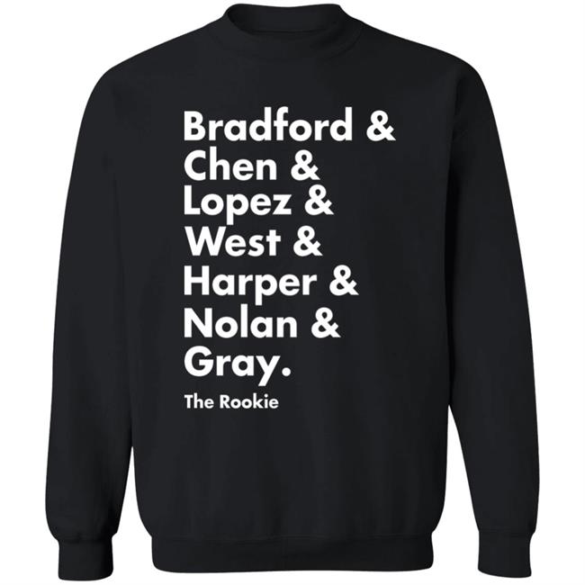 Bradford Chen Lopez West Harper Nolan Gray Shirt Shop Talk Podcast The Rookie Squad Goals T Shirt Hoodie Sweatshirt Bradford Chen Lopez West Harper Nolan Gray Shirt Shop Talk Podcast The Rookie Squad Goals T Shirt Hoodie Sweatshirt