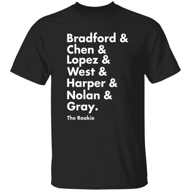 Bradford Chen Lopez West Harper Nolan Gray Shirt Shop Talk Podcast The Rookie Squad Goals T Shirt Hoodie Sweatshirt Bradford Chen Lopez West Harper Nolan Gray Shirt Shop Talk Podcast The Rookie Squad Goals T Shirt Hoodie Sweatshirt