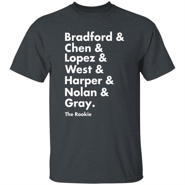 Bradford Chen Lopez West Harper Nolan Gray Shirt Shop Talk Podcast The Rookie Squad Goals T Shirt Hoodie Sweatshirt Bradford Chen Lopez West Harper Nolan Gray Shirt Shop Talk Podcast The Rookie Squad Goals T Shirt Hoodie Sweatshirt