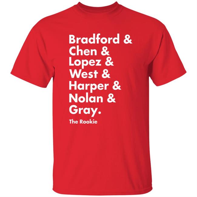 Bradford Chen Lopez West Harper Nolan Gray Shirt Shop Talk Podcast The Rookie Squad Goals T Shirt Hoodie Sweatshirt Bradford Chen Lopez West Harper Nolan Gray Shirt Shop Talk Podcast The Rookie Squad Goals T Shirt Hoodie Sweatshirt