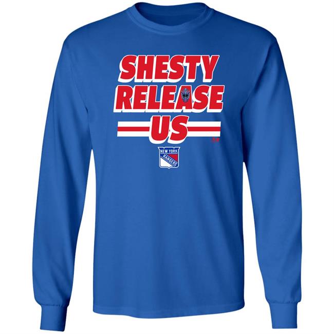 New York Rangers Shesty Release Us Shirt Igor Shesterkin Msg Official Store New York Rangers Shesty Release Us Shirt Msg Official Store Igor Shesterkin