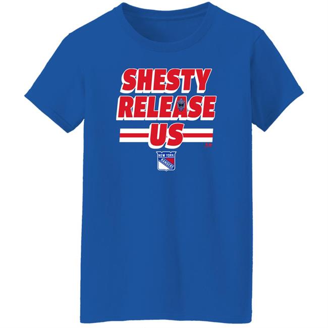 New York Rangers Shesty Release Us Shirt Igor Shesterkin Msg Official Store Msg Official Store Igor Shesterkin New York Rangers Shesty Release Us Shirt