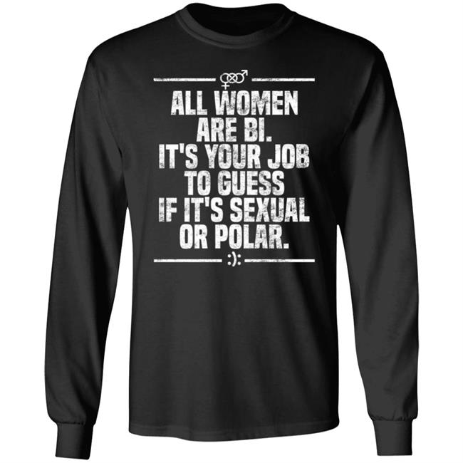 Max Von Side-Eye All Women Are Bi It's Your Job To Guess If It's Sexual Or Polar Shirt All Women Are Bi It's Your Job To Guess If It's Sexual Or Polar Shirt Max Von Side-Eye
