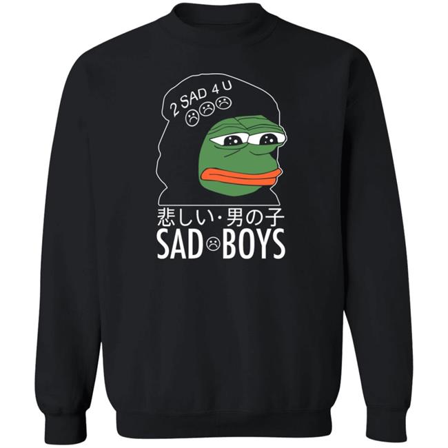 Internet Club Merch Pepe The Frog Sad Boys 2 Sad 4 U Shirt