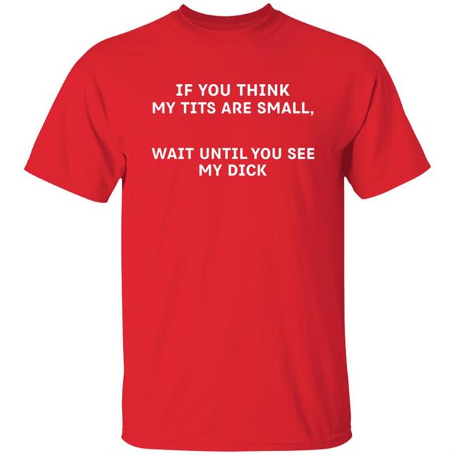 If You Think My Tits Are Small, Wait Until You See My Dick Shirt Hoodie Sweatshirt If You Think My Tits Are Small, Wait Until You See My Dick Shirt Hoodie Sweatshirt