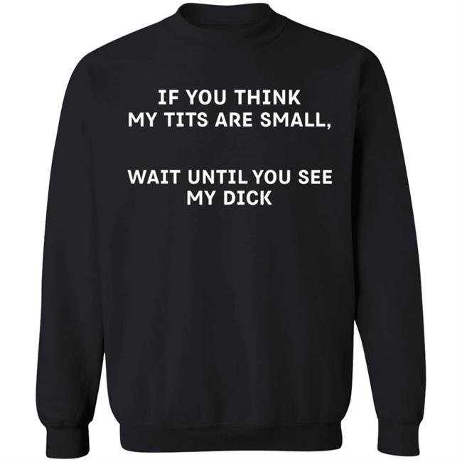 If You Think My Tits Are Small, Wait Until You See My Dick Shirt Hoodie Sweatshirt If You Think My Tits Are Small, Wait Until You See My Dick Shirt Hoodie Sweatshirt